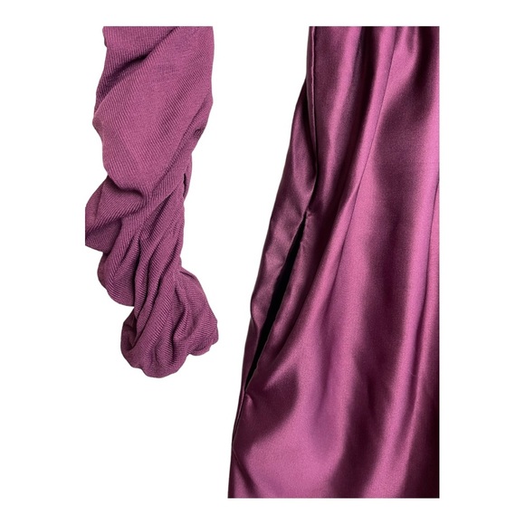 Zara Combination Knit Mini Dress  Maroon/Purple NWOT - Picture 7 of 8